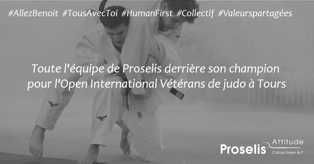 Proselis, fière de soutenir Benoît Bertrando lors de l’Open International Vétérans de judo de Tours